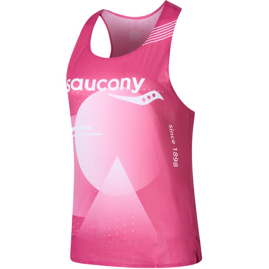 

Saucony Speed Running Series Knitted Round Neck Fashion Soft Sleeveless Sports Tank Top Unisex Tops Purple Crimson SA1250TK61T-PR239 M