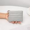 2025 Lightweight Minimalist Mini Coin Purse & Key Holder - Solid Color PU Polyester Fiber