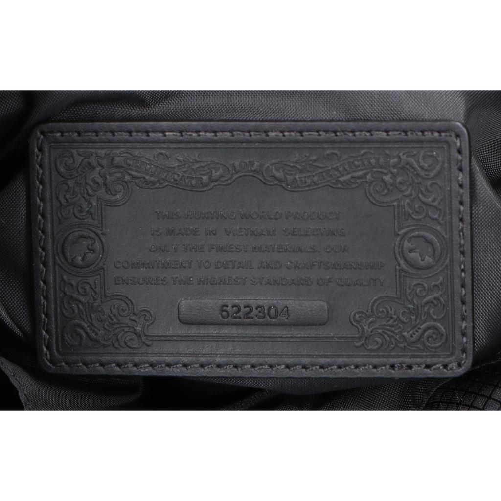 HUNTING WORLD [Excellent Condition] Nylon x Leather 2-Way Shoulder Bag Handbag blackUsed