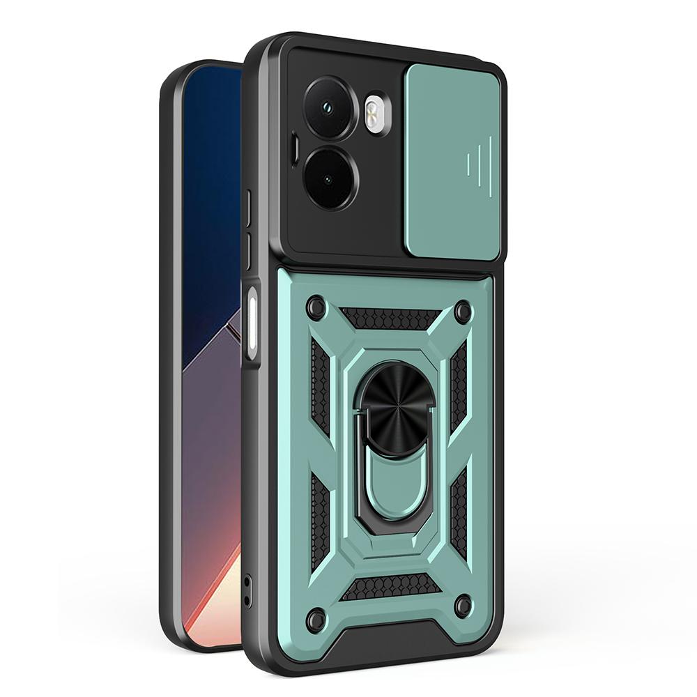 For Xiaomi POCO M7 4G Global 169mm Case Armor Slide Camera Protection Cover for POCO M7 Plus 5G Ring Stand Shockproof Funda Capa