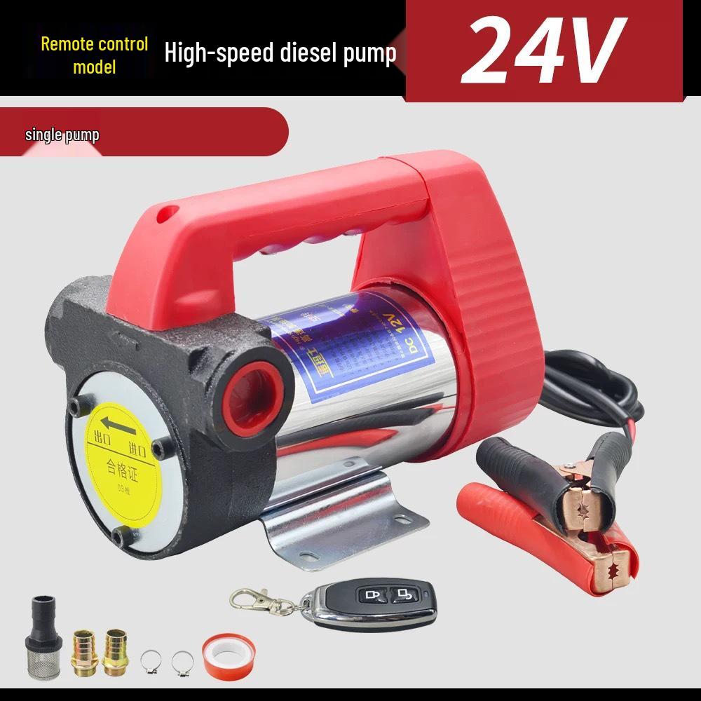 Diesel Oil Pump: Remote-Controlled, Self-Priming Electric Pump, 12V/24V/220V, High Power, Pure Copper