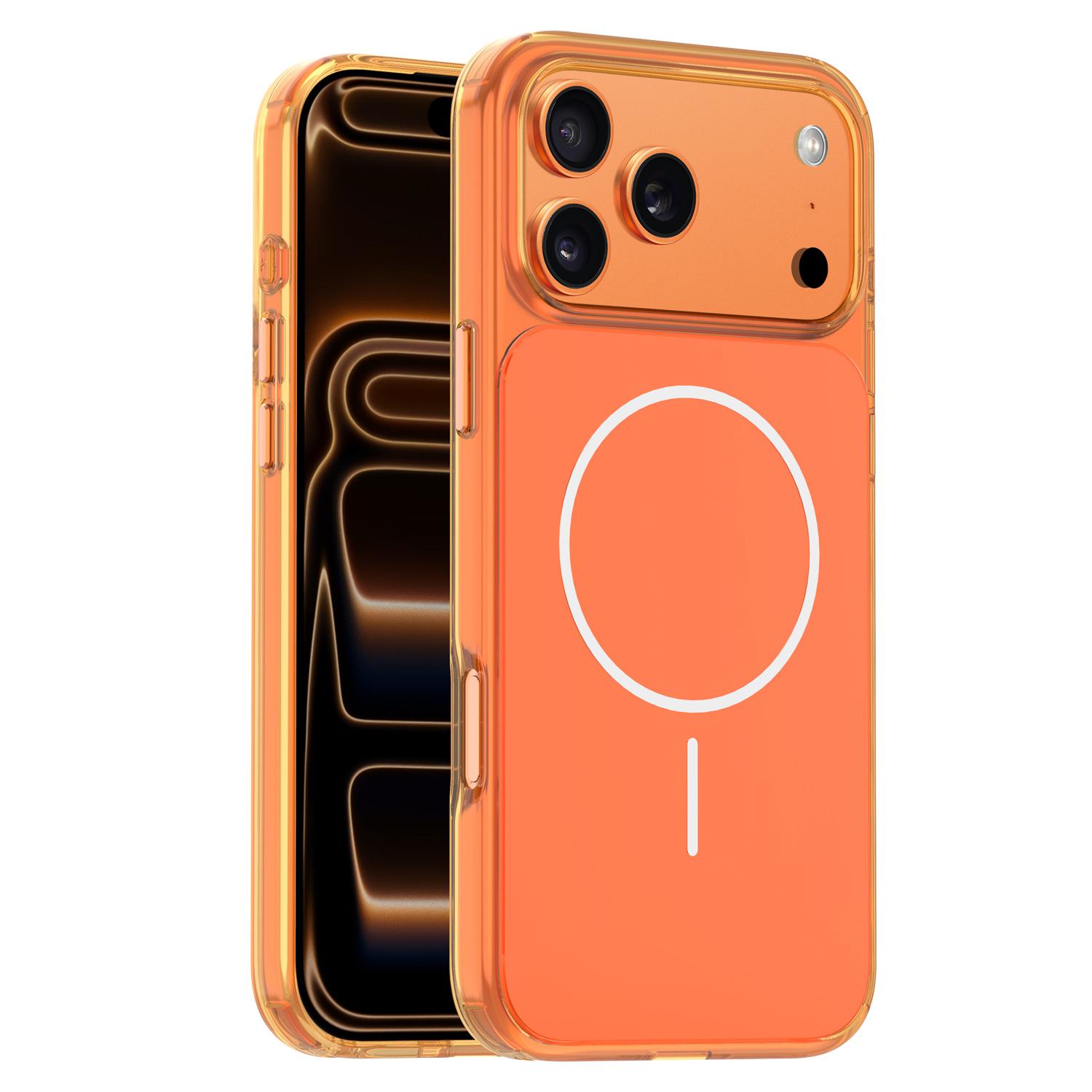 

Магнитный гибридный чехол из закаленного стекла для iPhone 17 Air 16 15 Plus 17 Pro Max, беспроводная зарядка, жесткий противоударный чехол, Funda iPhone 17 Pro Max