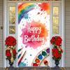 Party Celebration Backdrop Splash Pattern Birthday Decor Banner Celebration Display Artistic Birthday Party Banner
