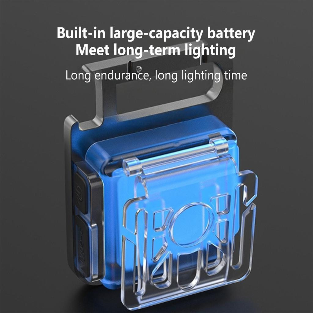 Cap Clip Light Headlamp Portable Work Light Mini Keychain Small Flashlight Rechargeable Camping Tent Lantern