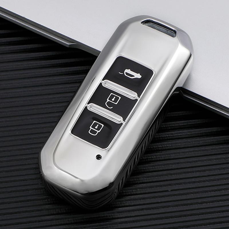 

For Baojun 510 730 360 560 RS-5 530 630 for Wuling Hongguang S Car Smart Key Cover Case Bag Shell Holder Protector срібний