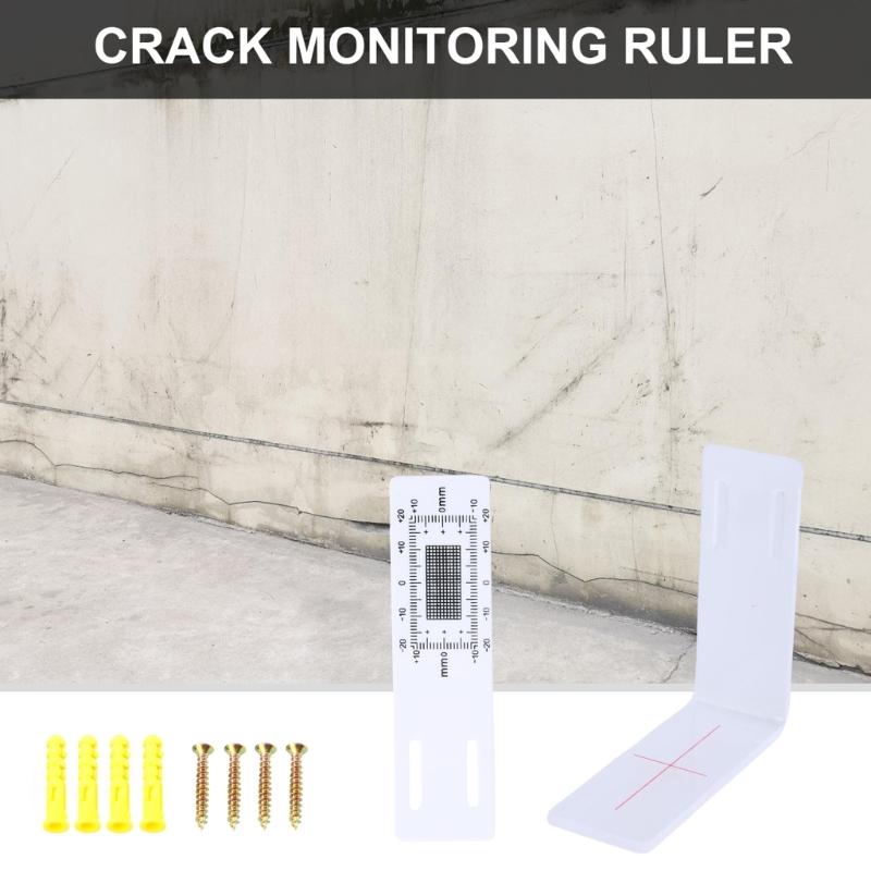 2/4Pcs Crack Monitor Plastic Easy to-Use Grids Concrete Crack Monitorings Record Standard Crack Monitors