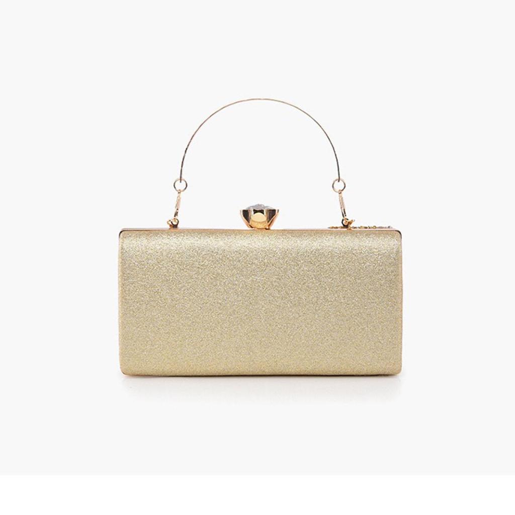 Borsa da sera da donna con strass intarsiati, texture di alta gamma, borsa a tracolla con catena per abito da sera
