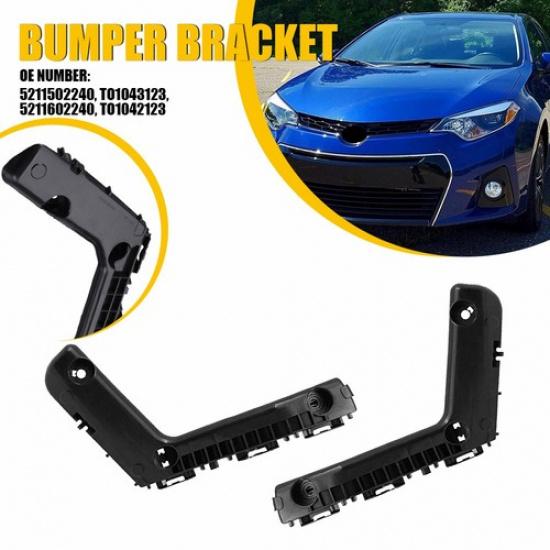 Bumper Bracket For 2014-2016 Toyota Corolla Set of 2 Front Left & Side Right