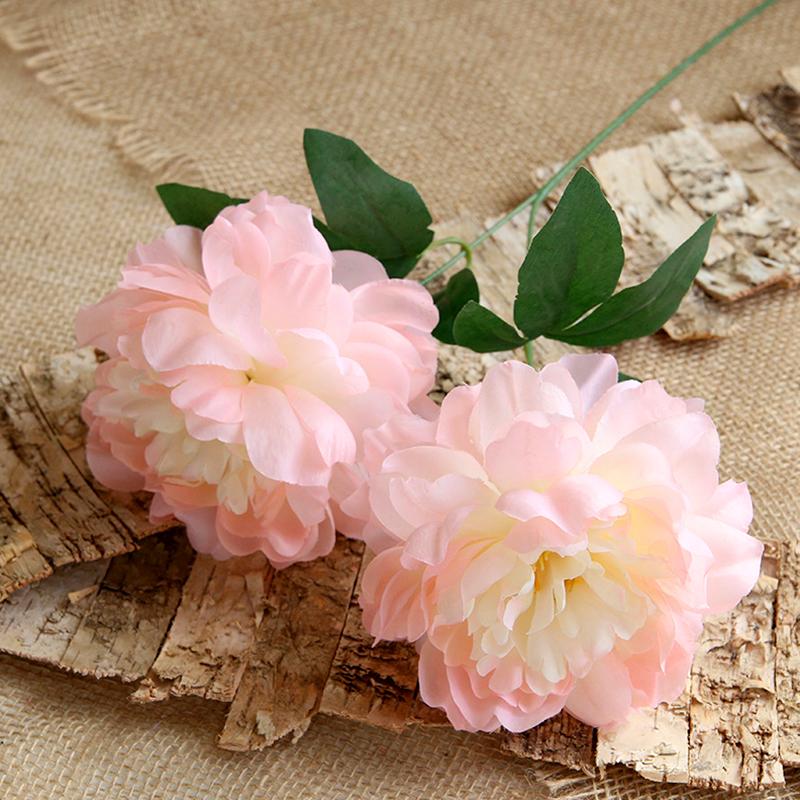 1Pc Fake Flower DIY Artificial Peony Bouquet Decor Home Table Decor Wedding Wall Materials Floral Silk Flowers Bridal Bouquet