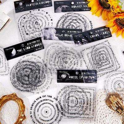 Time Capsule PET Sticker Pack: Rotating Archive Series for Journals, DIY & Decor.