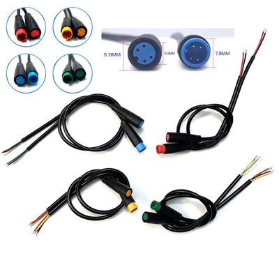 1 çift Kadın Erkek Fiş 2 3 4 5 6 Pin Elektrik Bağlantı Fişi Su Geçirmez Ebike Ekran için M8 Kablo Isteğe Bağlı Konnektör Q1
