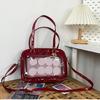 Damska Przezroczysta Torebka na Ramię DIY Ita Bag Dziewczęca Urocza Torebka Crossbody do Szkoły
