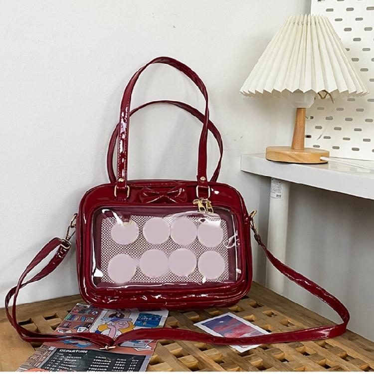 Damska Przezroczysta Torebka na Ramię DIY Ita Bag Dziewczęca Urocza Torebka Crossbody do Szkoły