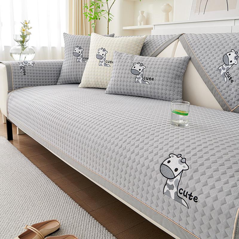 Ice Silk Sofa Cover Summer Universal Non-slip Sofa Mat Cool Feeling Mat Cushion Sofa Towel Couch Slipcovers for Living Room Home