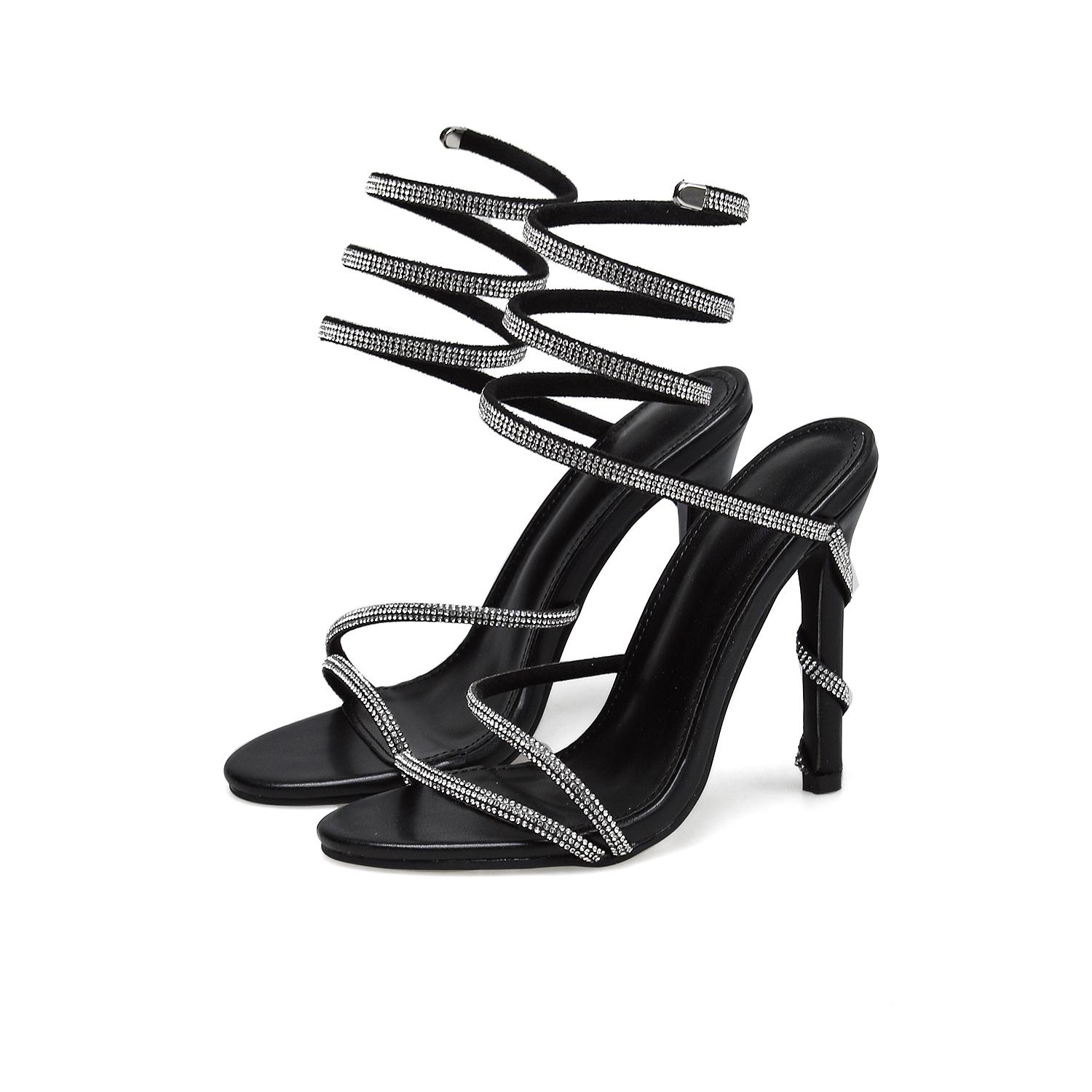 

Xibeilove летние модные женские босоножки со стразами на очень высоком каблуке с открытым носком для банкета и свадьбы, размер 35-42 35