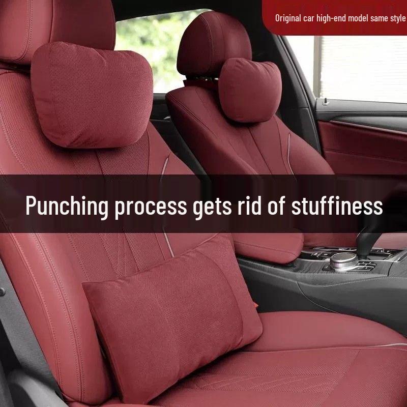 Compatible Car Headrest, Neck, and Lumbar Cushions for New BMW 5, 3, 1, 7 Series and X1-X6 Interiors