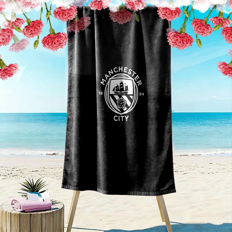 Wild MCFC Victory Print Beach Towel, Large Soft Quick Dry Towel for Beach Camping Swimming