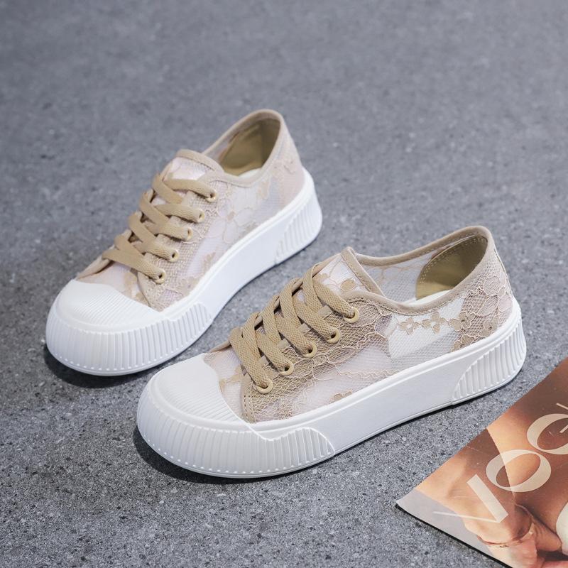 Little White Shoes Women's Summer 2025 New Student Versatile Casual Women's Sports Korean Version Thick Baseplate Shoes 99
