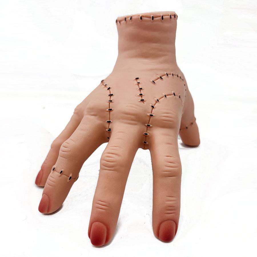 Halloween Addams Family Hand PVC Severed Hand Wednesday Palm Party Prank Cosplay Prop Accessory 1 Pack