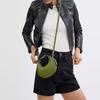 Coach Jonie 15 Removable Shoulder Strap Top Zip Closure Leather Crescent Bag Mini Women Handbags Gray-Green CR508-LHX1J