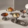 Tasse à Dessert en Acier Inoxydable 304 Tasses à Glace Calice à Salade Bol Rétro à Pied Haut pour Fruits Yaourt Plat à Collations Vaisselle de Bar