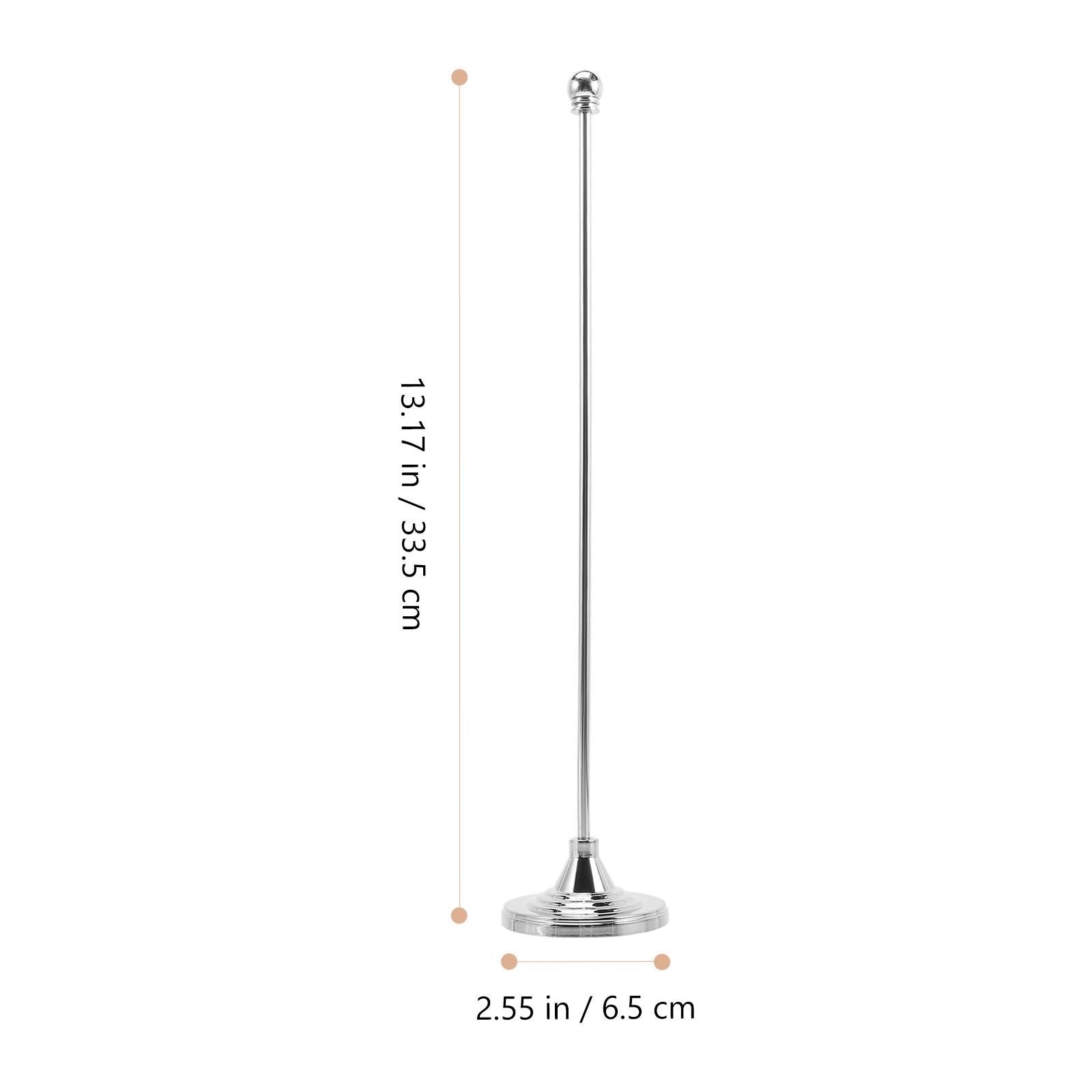 

Stable Desktop Flag Holder Made of Heavy Duty Metal with Bright Round Base for Small Flags Office Home Meeting Room Flag Stand срібний