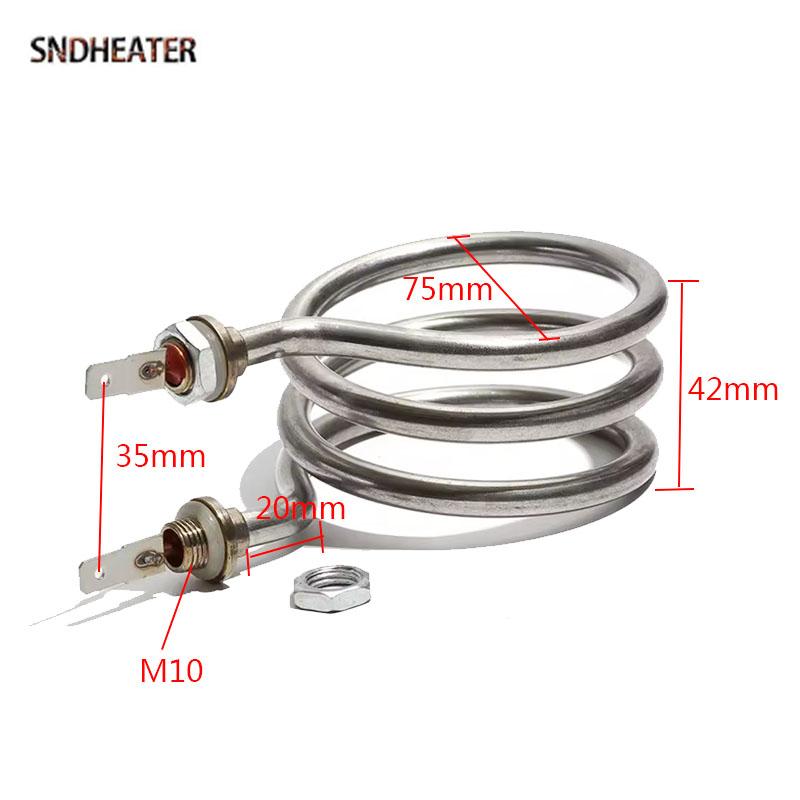 

SNDHEATER Вододиспенсер Горизонтальный Спиральный Дистилляционный Нагреватель 220В 800Вт Электрический Бойлер Нагревательный Элемент Бака Резьба 10ММ 12ММ 220V