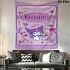 Kuromi Purple Berry Cute Print Tapestry Wallmounted Background Cloth Wall Decoration Home Decor Homestay Soft Decoration Tapestry