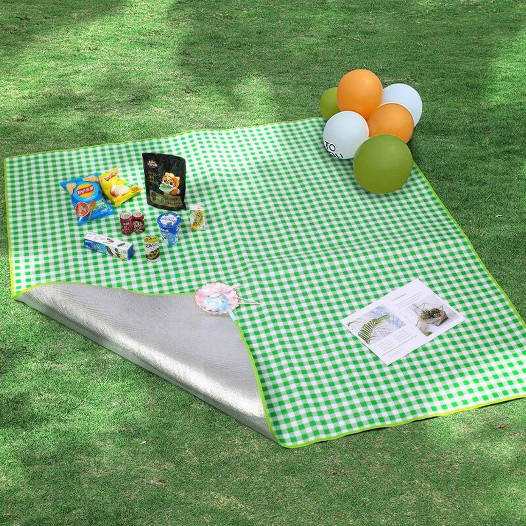 Outdoor Floor and Picnic Mat–Thickened Aluminum Film, , Oil-Resistant, Foldable Portable  and Tent Mat for Travel
