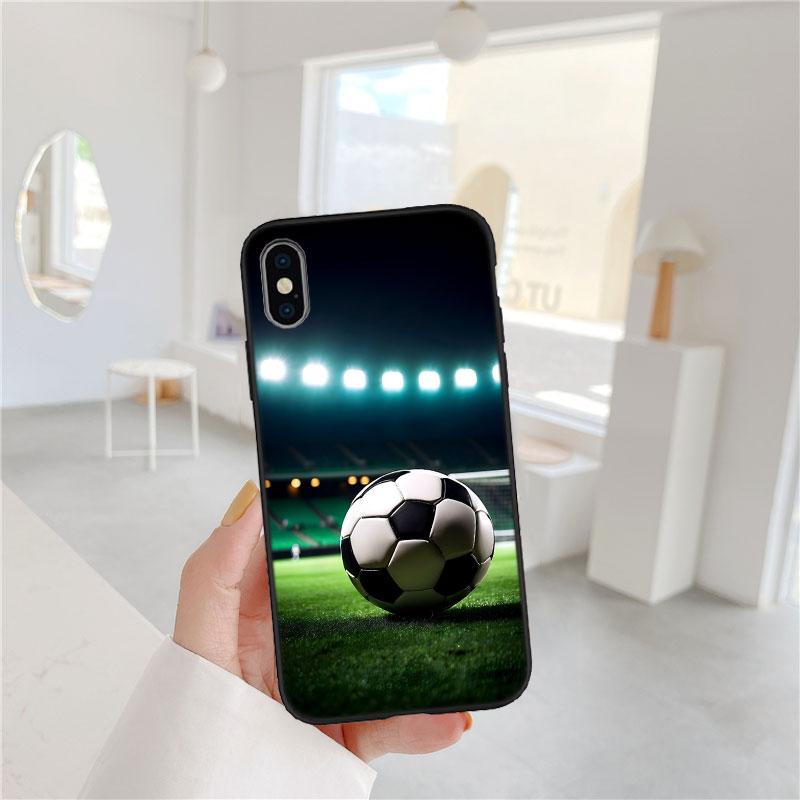 CJ55 Football Soccer Soft Shell Phone Case for Samsung Galaxy S20 S21 S22 Ultra FE + Plus A21S A22 A24 A25 A26 A30 A30S A31
