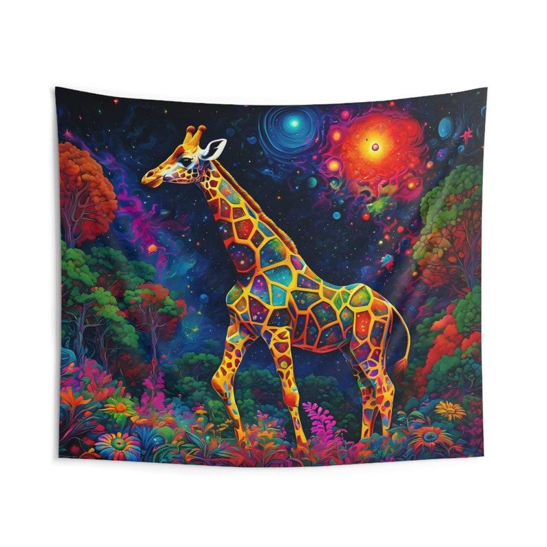 Cosmic Giraffe tapestry 75x100 чёрный