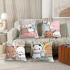 Cartoon Cute O-One Or Two Pillow Case Office Cushions Suitable For Sofa Car Bedroom Decorative Cushion Cover