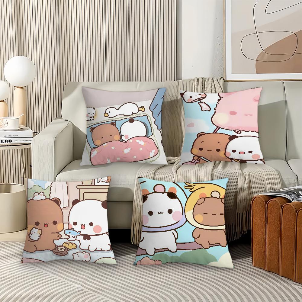 Cartoon Cute O-One Or Two Pillow Case Office Cushions Suitable For Sofa Car Bedroom Decorative Cushion Cover