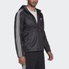 Adidas Originals Trefoil Lock Up Wb Striped Embroidered Hooded Sports Jacket Men Jacket Black HC2006