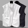 Spring Tooling Stand-up Collar Sleeveless T-shirt Men's Ins Tooling Three-dimensional Pocket Outer Wear Vest