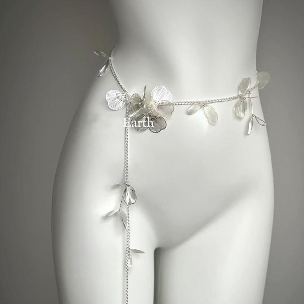

Waist Accessory Pearl Waist Chains Elegant Body Jewelry Fashion Floral Belly Chain Women Style 2