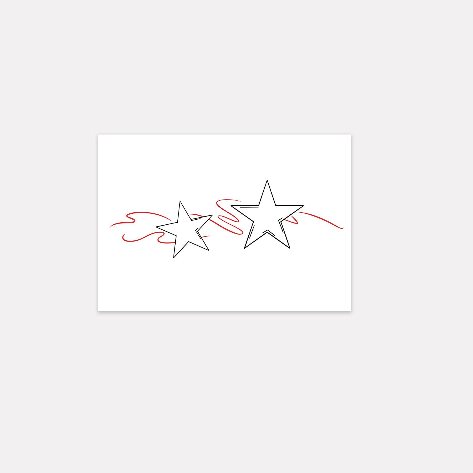 

High-End Sense Of Small, Fresh, Simple And Beautiful Simple Star Pentagram Collarbone Tattoo Sticker 10*7CM