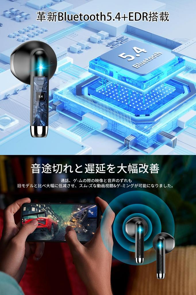 Bluetooth Wireless Earphones Latest Bluetooth Bluetooth ENC Call Noise Cancelling HiFi Sound Quality Bluetooth Earphones Long Playtime Bluetooth