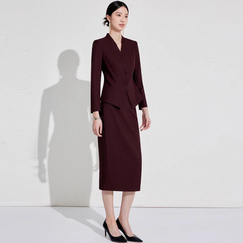 Aishangchen 2024 Women's Red Suit Set: Professional, High-End Spring/Aautumn Formal Attire