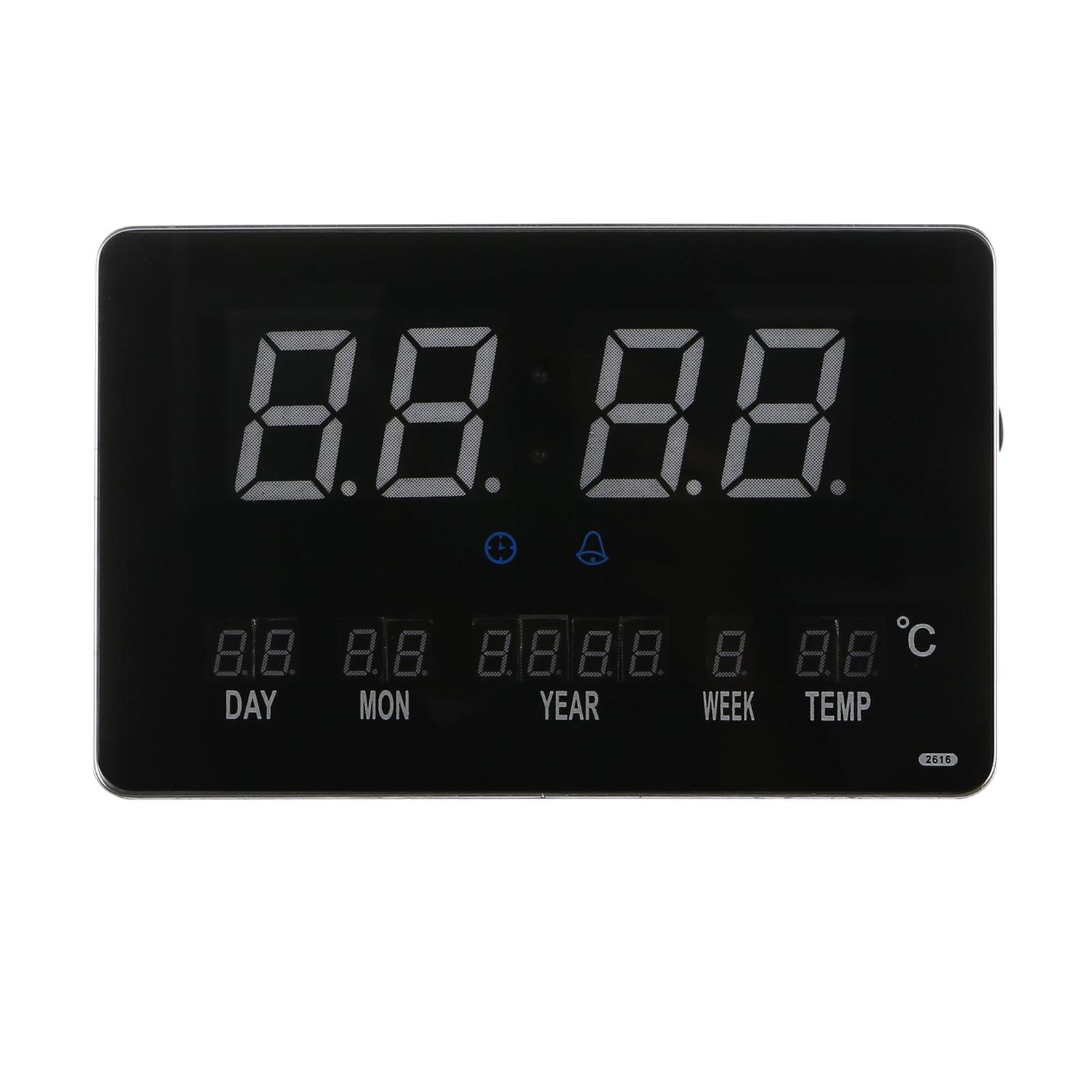 

Настольный цифровой будильник с календарем и температурой в спальне, прикроватные часы