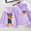Spring Kids Coat PAW Patrol Children's Zipper-style Hooded Sweatshirt for Boys Girls' Casual Top Casual Shirt with Cartoon Print