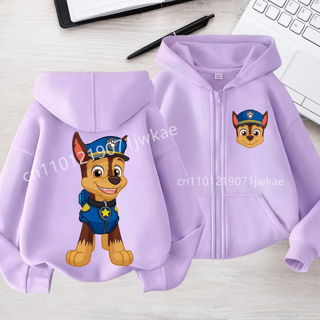Spring Kids Coat PAW Patrol Children's Zipper-style Hooded Sweatshirt for Boys Girls' Casual Top Casual Shirt with Cartoon Print