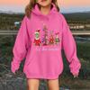 Children's Fashionable Casual Long-sleeved Loose Christmas Print Pullover Hooded Sweatshirt
