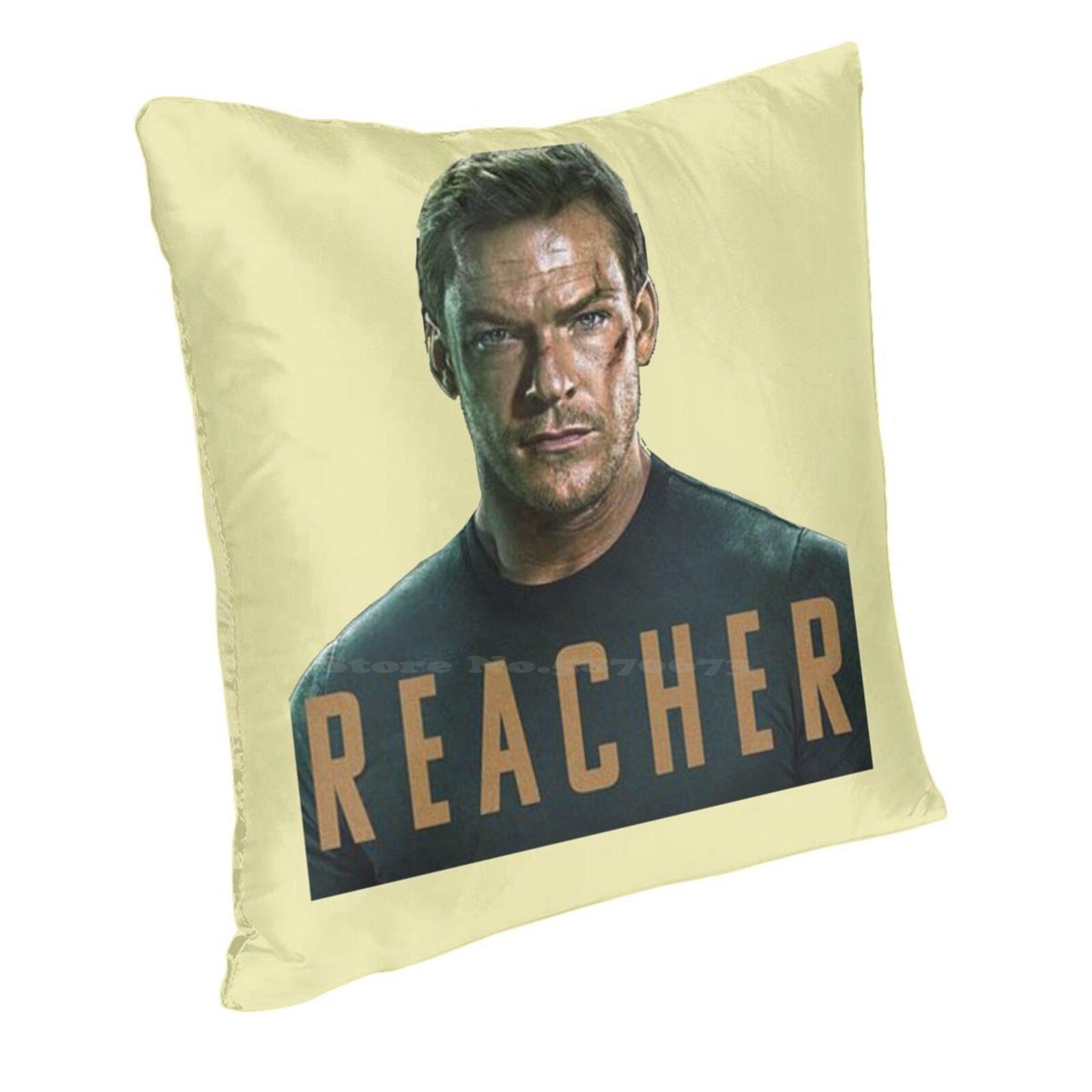 Reacher Jack Throw Cushion Pillow Cover Pillowcase Tv Series Book Lee Child Jack Reacher Tv Show Reacher Killing Floor One Shot Peach skin 18*18(CM)-1Pcs