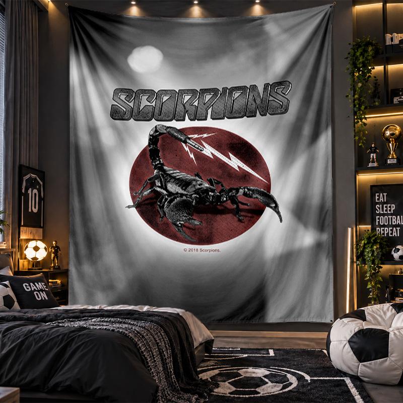 Wall Hanging Tapestry Scorpions Print Cloth for Living Room Bedroom Home Decor