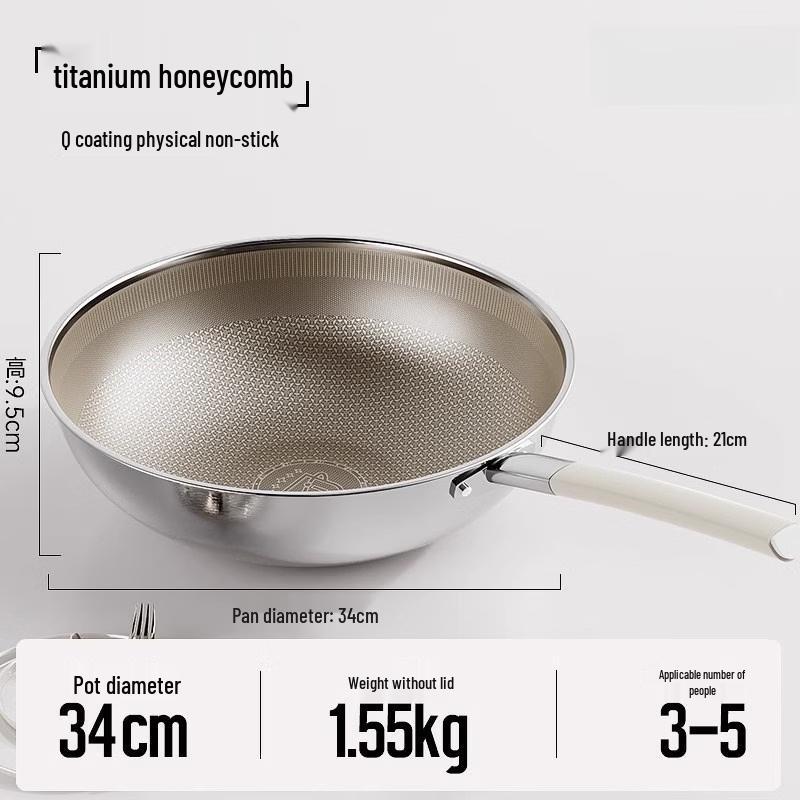 Wutuo 316L Stainless Steel Titanium Non-stick Pot