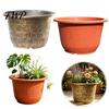 Deep Garden Pot for Patio Water Lily Planter, Vintage Round Plant Pot, Without Drainage Hole, Large Capacity Decorative Planter Extra Plastic