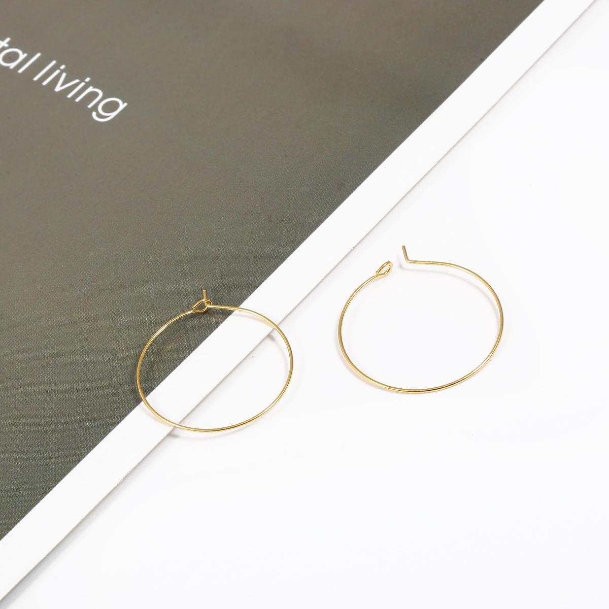 

50 шт. серьги-кольца круглые подвески 20-35 мм для бисера серьги ювелирные изделия серьги «сделай сам» 30mm 50pcs