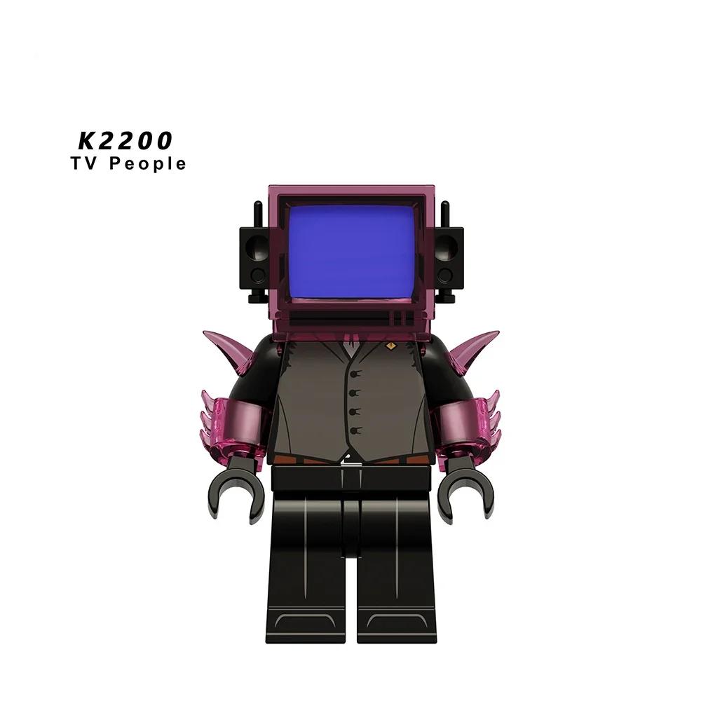 KDL SWAT Skibidi Toilet Man Figurki Anime Klocki Zabawki Tytanowy Kamerzysta Mówiący Człowiek TvMan Cegły Model Prezent Urodziny Dzieci