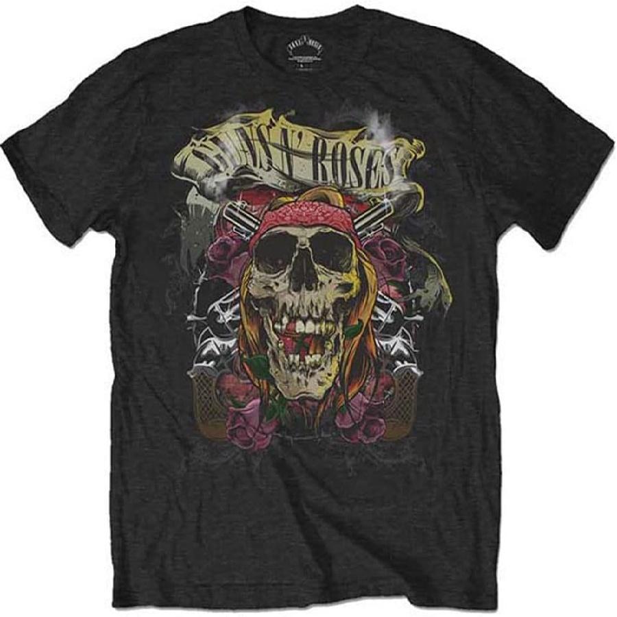Guns N  Roses Men s Trashy Skull (Back Print) Slim Fit T-Shirt Medium Black S